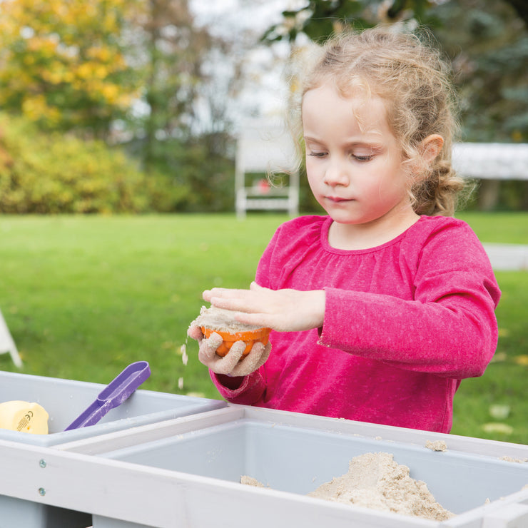 Kindersitzgarnitur 'Play' mit Spielwannen, wetterfestes Massivholz, Sitzgarnitur & Matschtisch