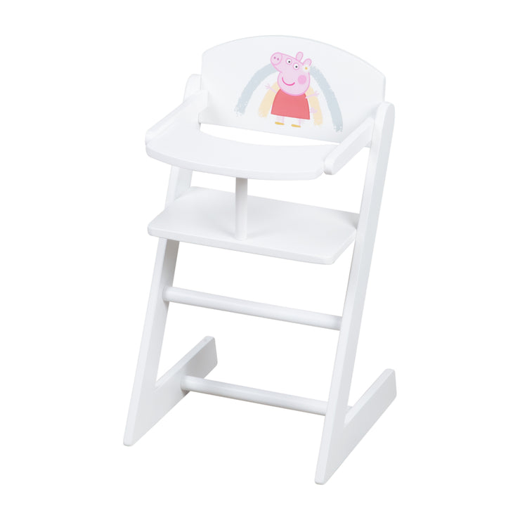 Babypuppen aus roba Puppenhochstuhl – \'Peppa lackiertem Stuhl für - weiß Pig\'