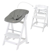 Silla alta de escalera set 2in1 con el accesorio 'piedra de piedra' - blanco