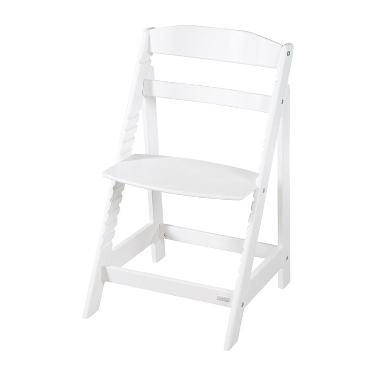 Silla alta de escalera set 2in1 con el accesorio 'piedra de piedra' - blanco