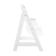 Ensemble de chaise haute d'escalier 2in1 avec l'attachement «pierre en pierre» - blanc