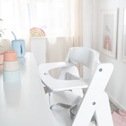 Stair high chair set 2in1 with the attachment 'stone stone' - white