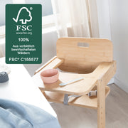 Chaise Haute Bébé 'Nature Up' avec Plateau - En Bois de Bambou Certifié FSC