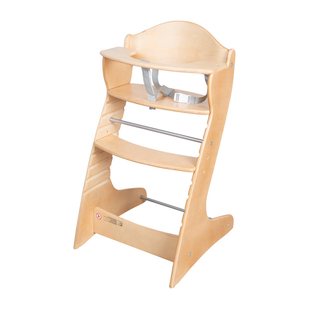 Chaise haute de l'escalier «chaise», chaise haute croissante pour les bébés et les enfants, le bois, la nature