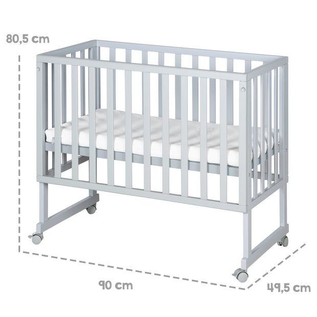 Stuben- & Beistellbett 'roba Style' 3 in 1 in taupe inkl. Matratze & Nestchen