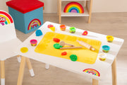 roba x Play-Doh Spielset mit Box, Kreativmatte, 12 Knete, Holzwerkzeugen & Schürze