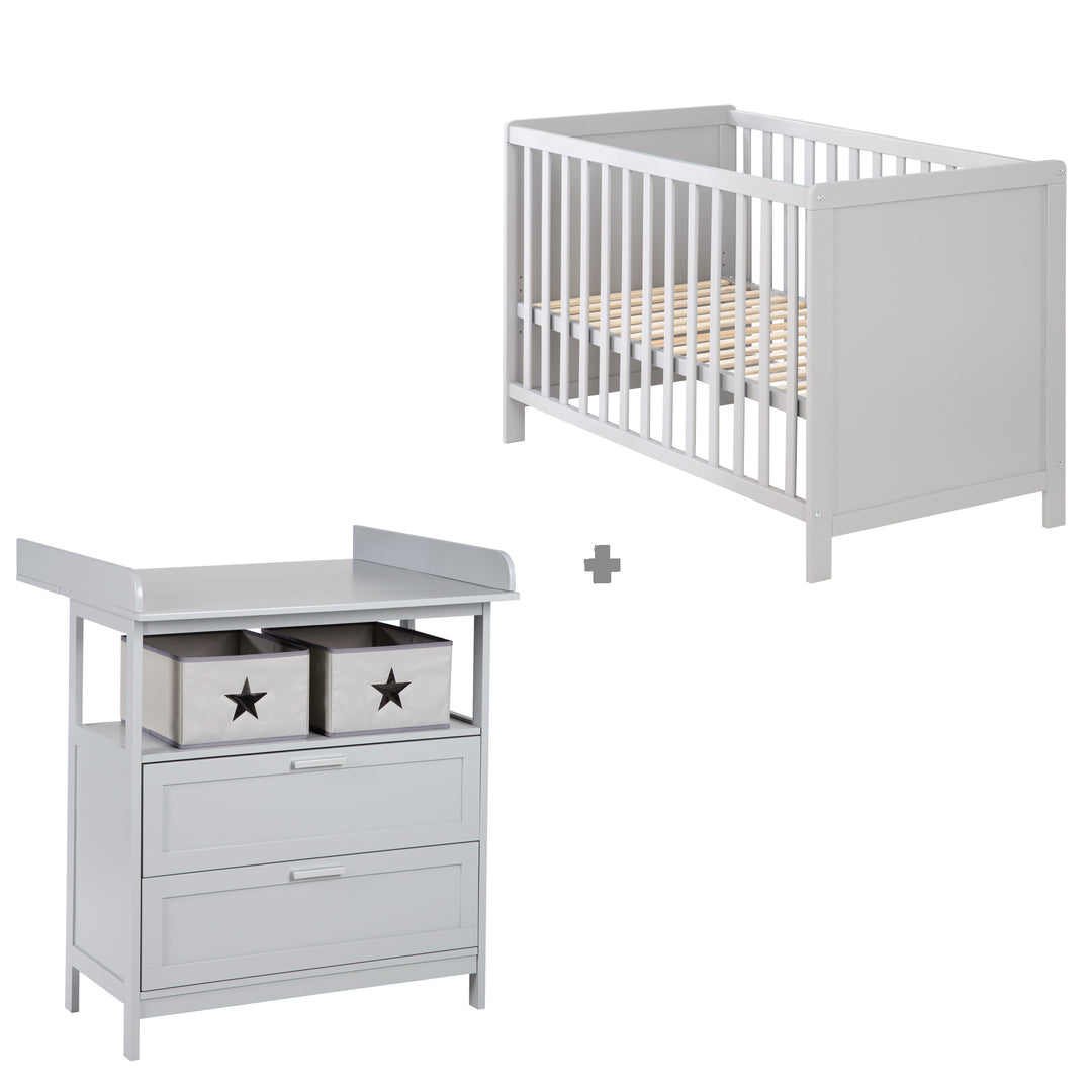 Furniture Set Hamburg Baby Co Sleeping Bed 60x120 Changing Tab roba