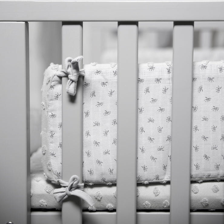 Set couette et tour de lit bébé 70x140 cm gris clair