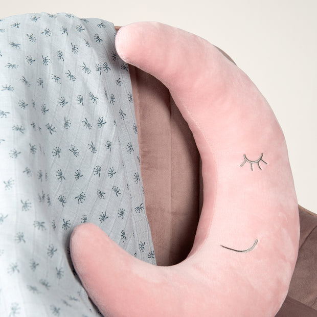 Nackenkissen in Mond-Form 'roba Style' - Weiches Dekokissen - Rosa / Mauve