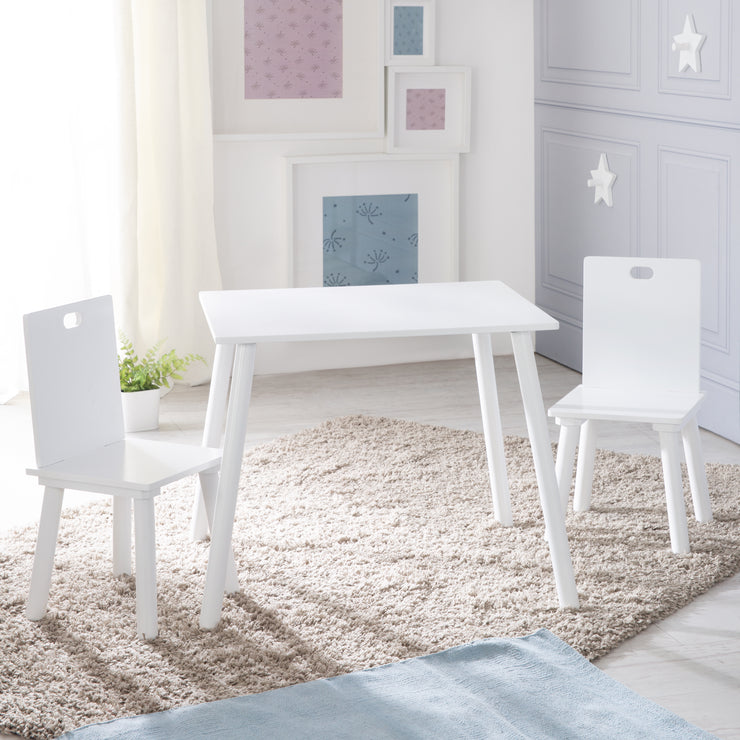 Sitzg roba & aus Kindersitzgruppe, Tisch, 2 Kinderstühlen – 1 Kindermöbel Set