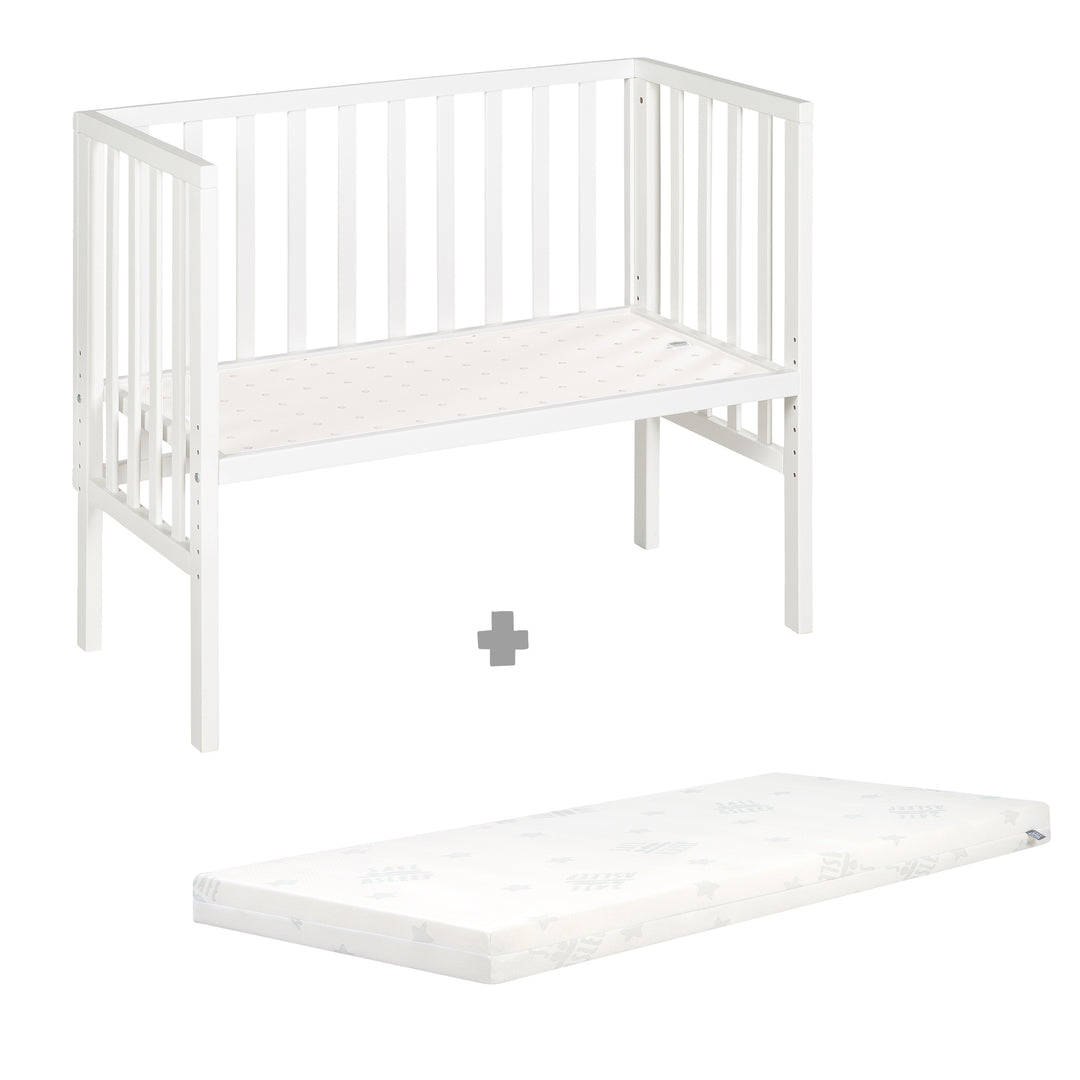 Co sleeping cot 2in1 with barrier mattress For all parent bed heig roba