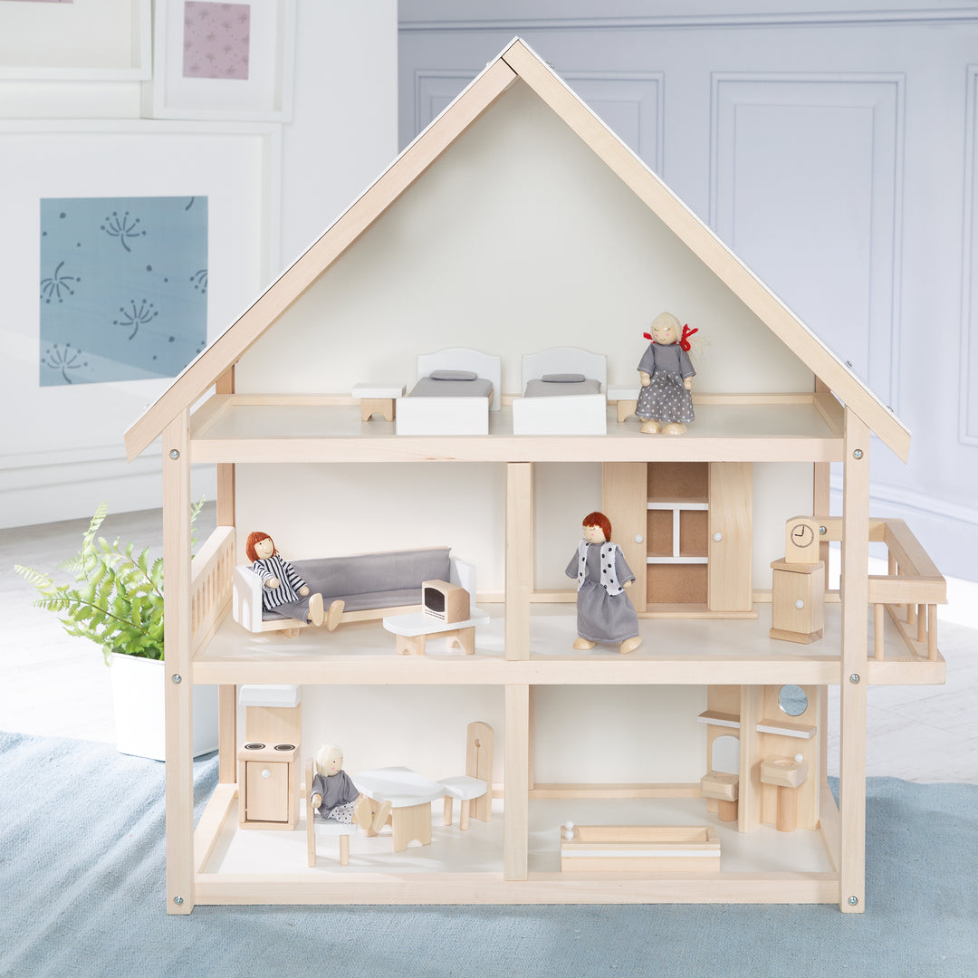 Real wood dollhouse on sale