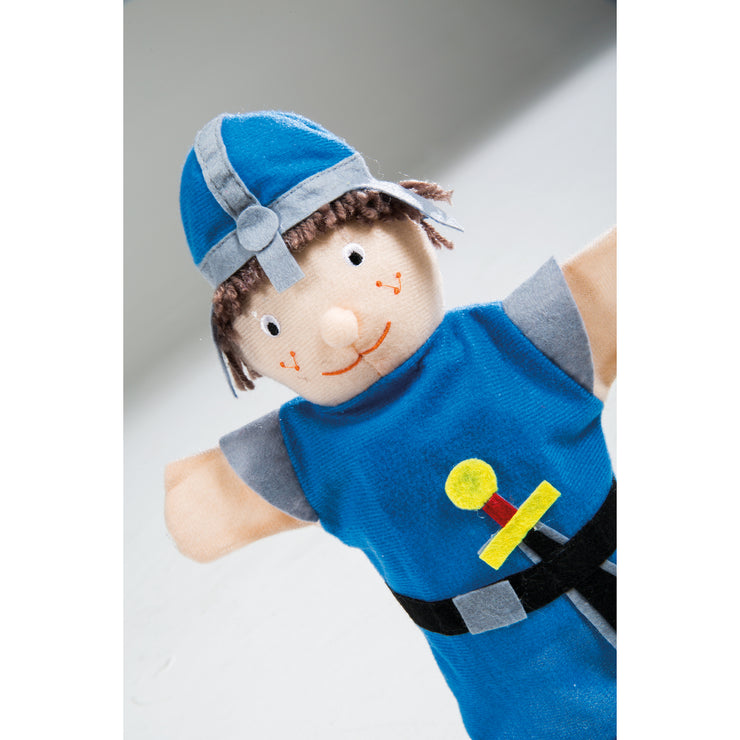 Marionnette à main super héro garçon bleu en tissus the puppet company  histoire -PC001901 dans Peluche Marionnette de Peluche Marionnettes sur  Collection peluche