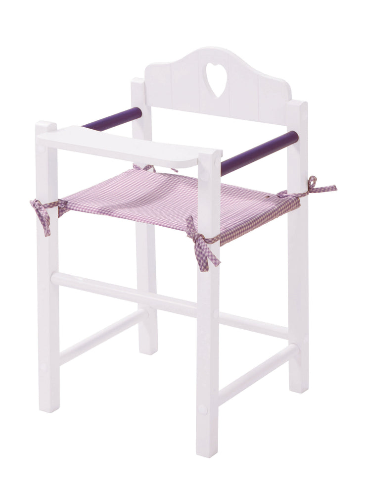 Chaise haute pour bébé Rose et blanc